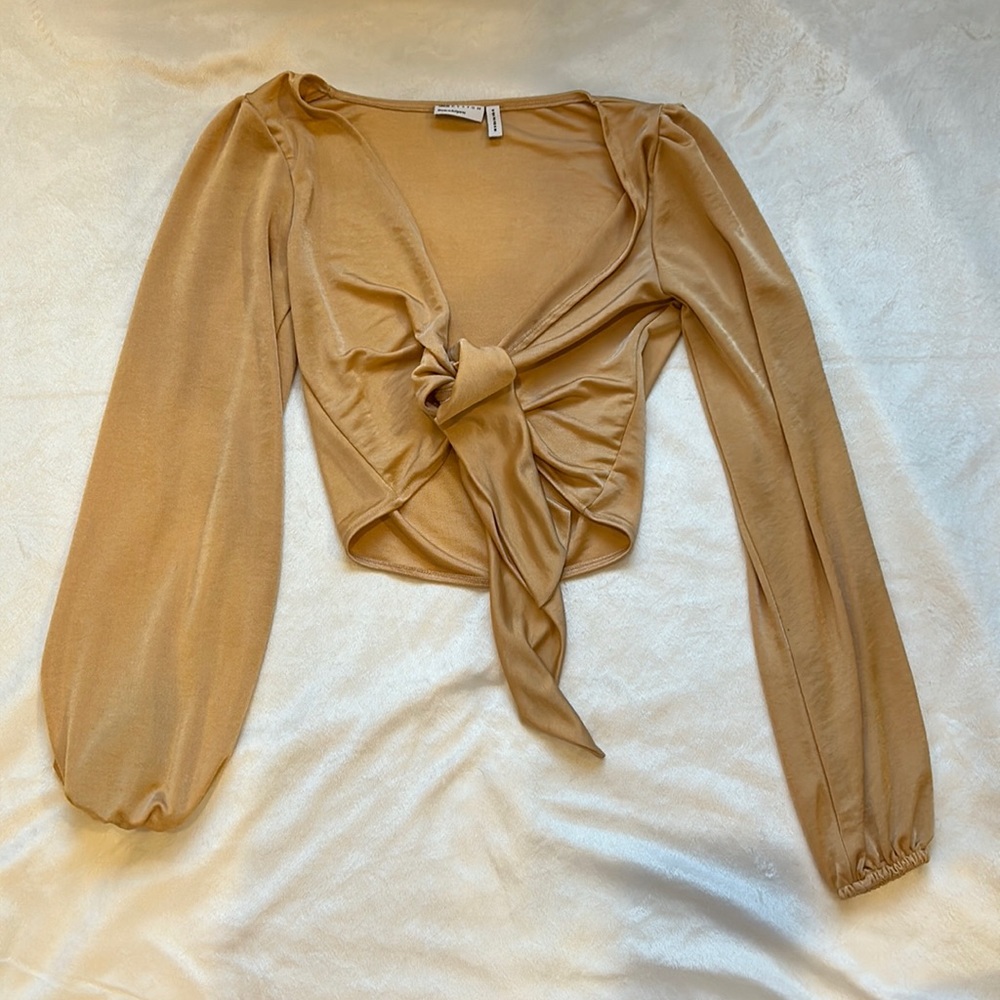 Gold tie top